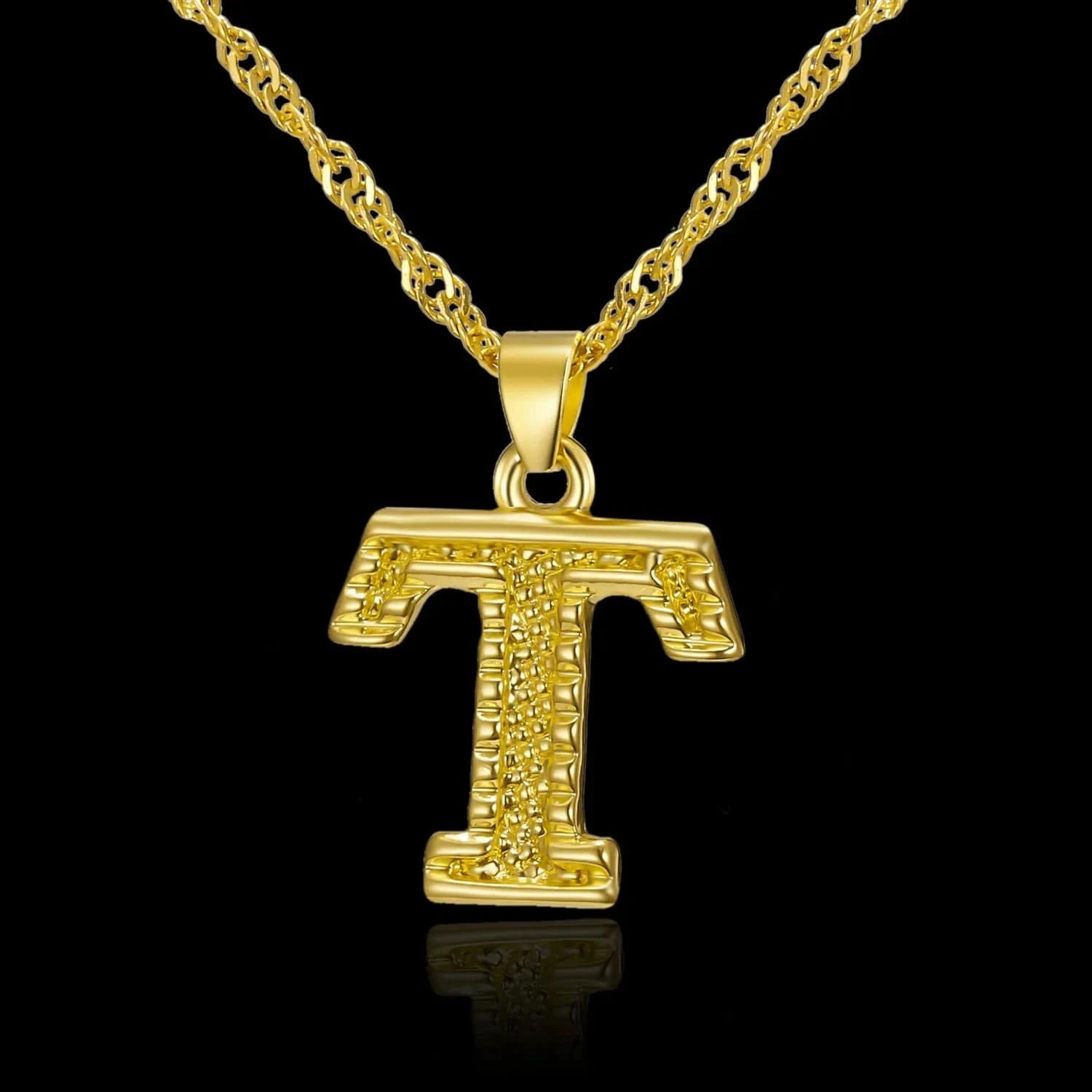 Ebay Hot Selling Gold Plated Jewelry A to Z Alphabet Initial Letter Pendant Necklaces