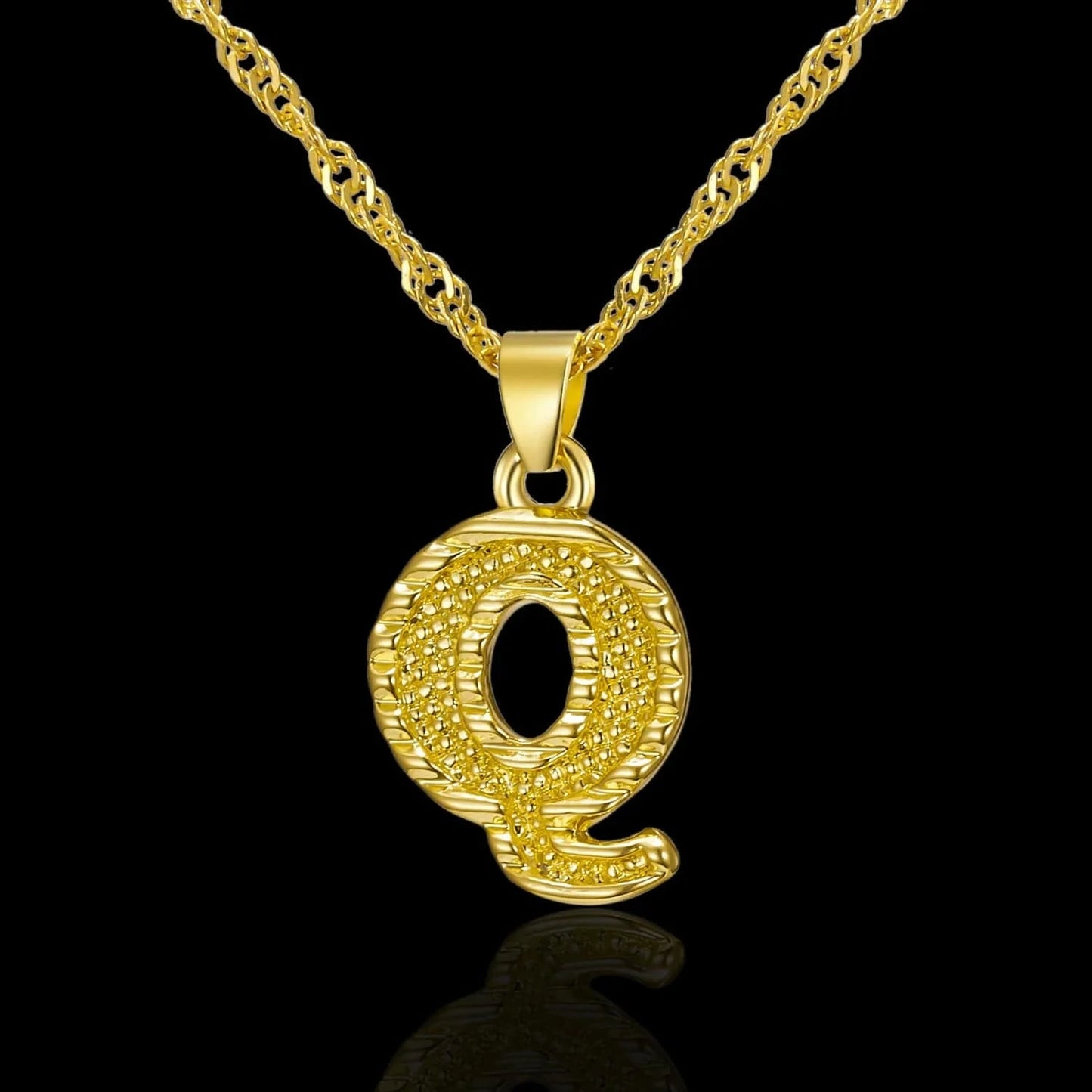 Ebay Hot Selling Gold Plated Jewelry A to Z Alphabet Initial Letter Pendant Necklaces