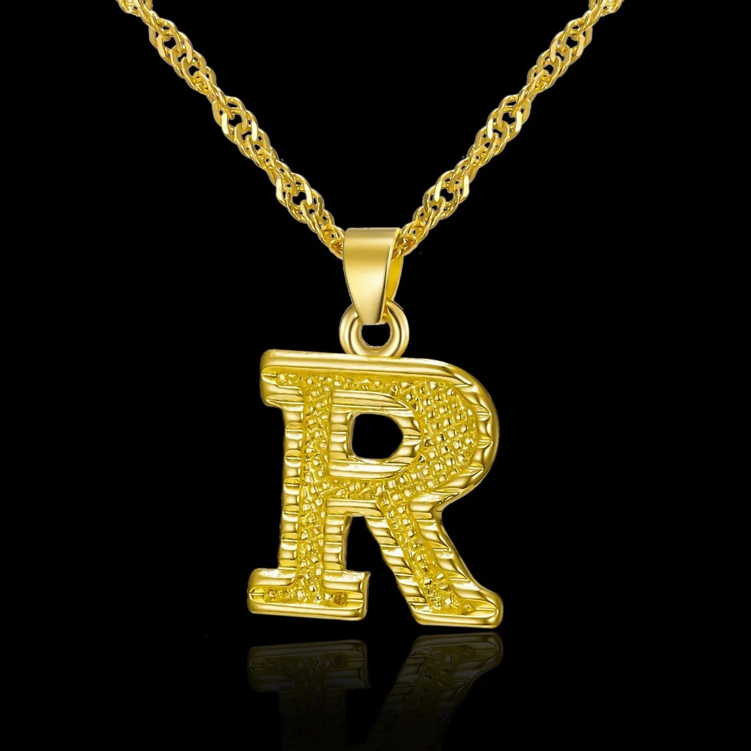 Ebay Hot Selling Gold Plated Jewelry A to Z Alphabet Initial Letter Pendant Necklaces