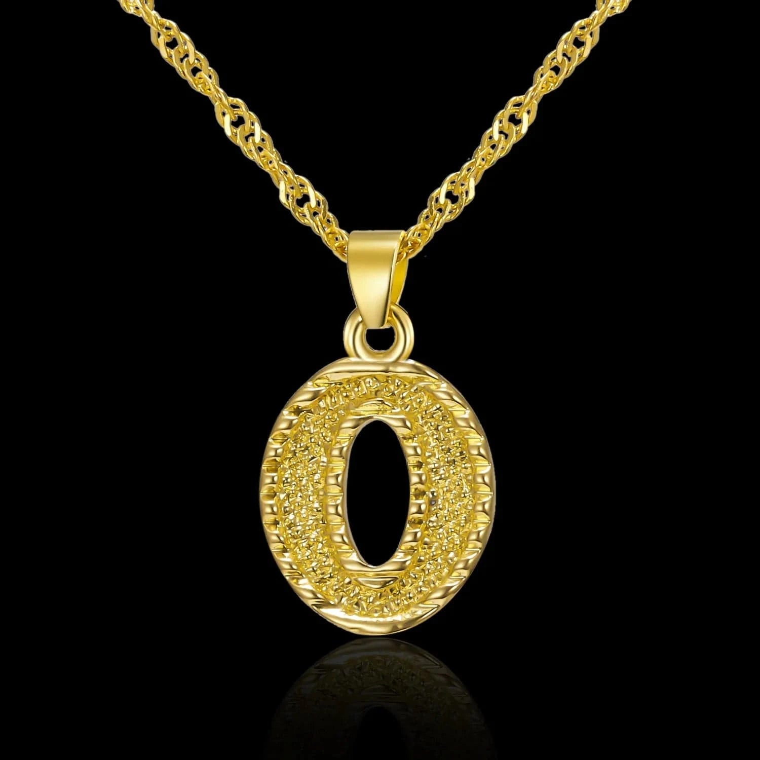 Ebay Hot Selling Gold Plated Jewelry A to Z Alphabet Initial Letter Pendant Necklaces