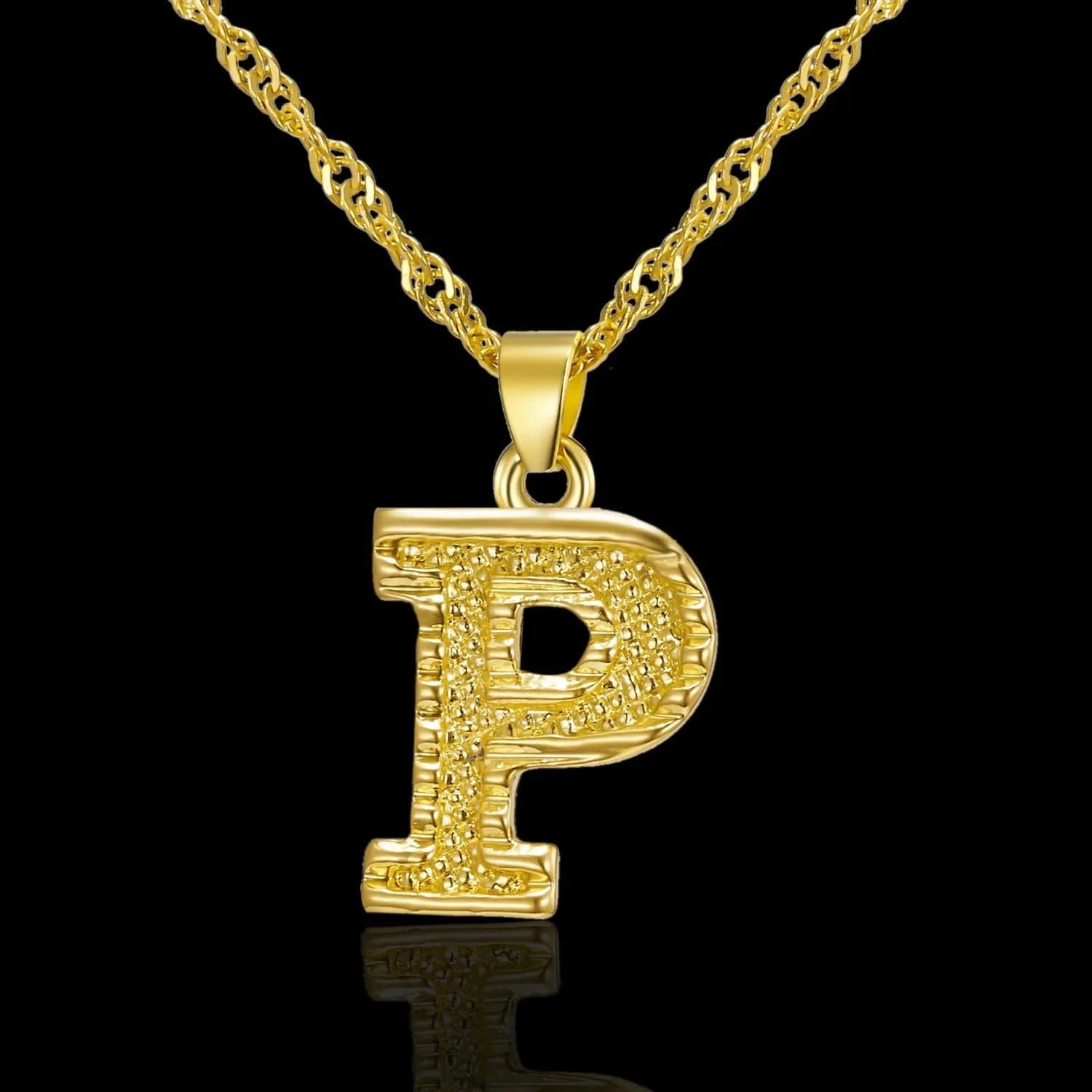 Ebay Hot Selling Gold Plated Jewelry A to Z Alphabet Initial Letter Pendant Necklaces
