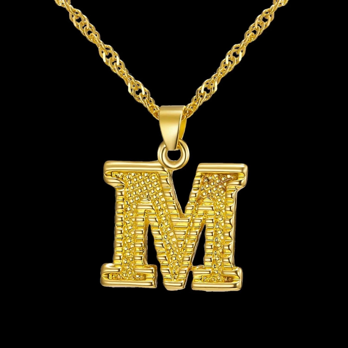 Ebay Hot Selling Gold Plated Jewelry A to Z Alphabet Initial Letter Pendant Necklaces