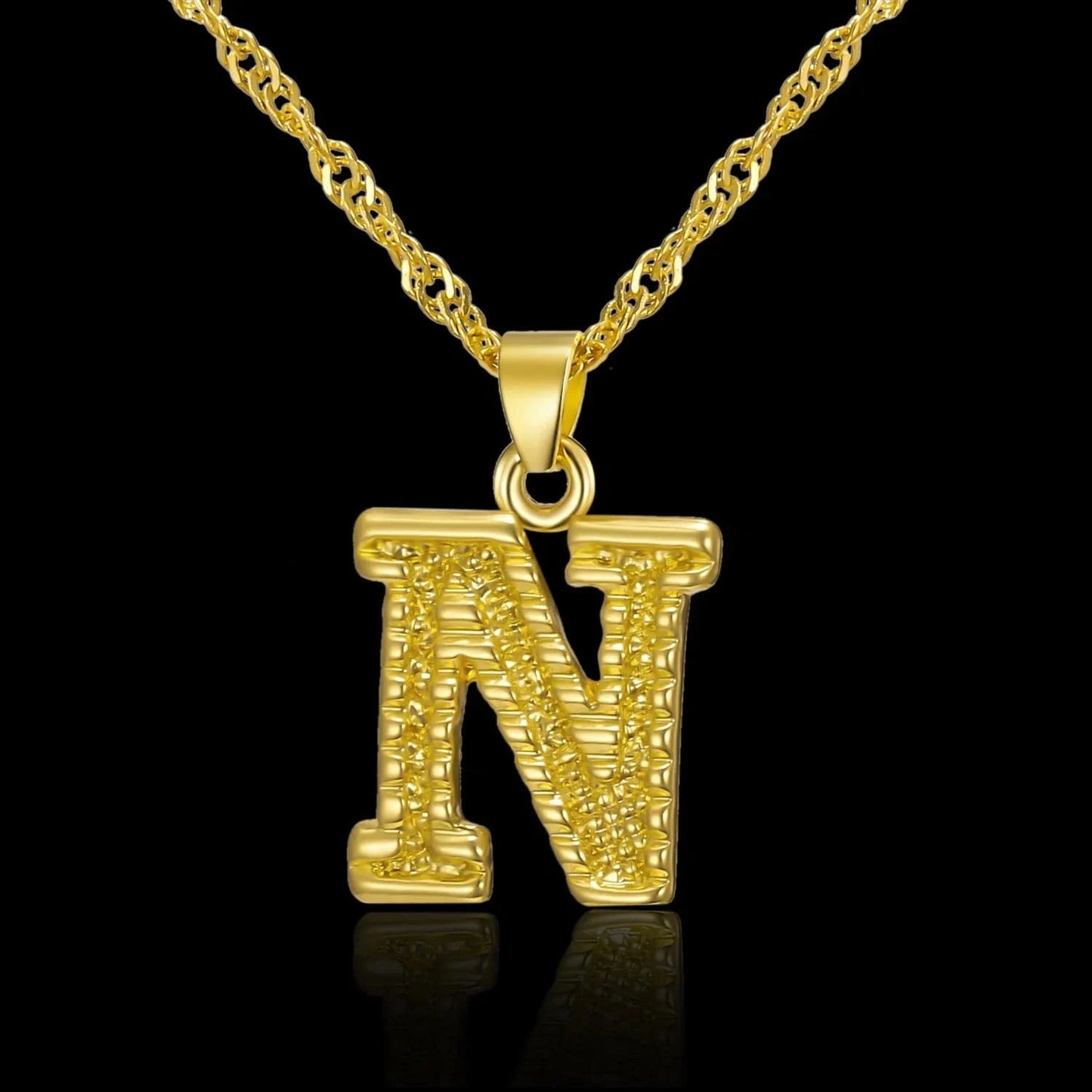 Ebay Hot Selling Gold Plated Jewelry A to Z Alphabet Initial Letter Pendant Necklaces