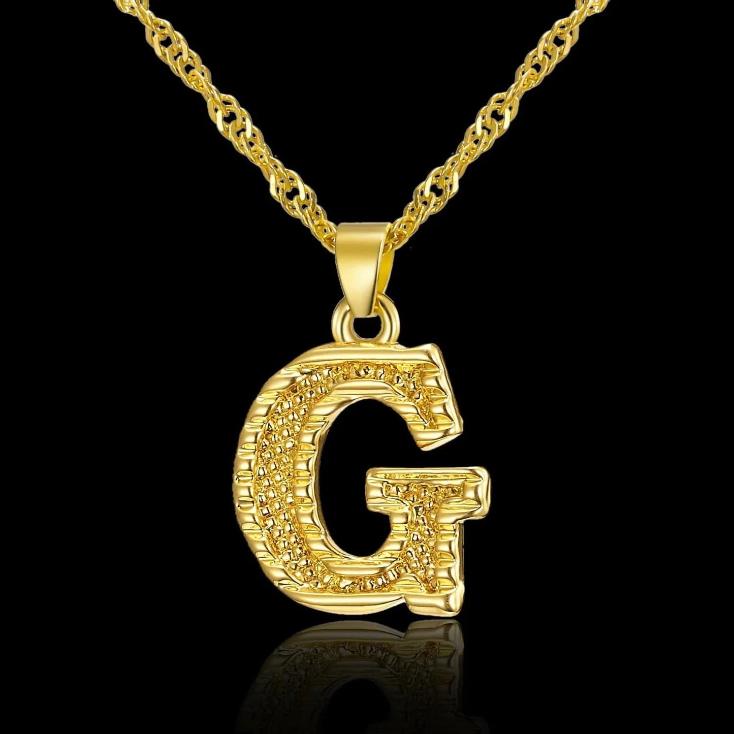 Ebay Hot Selling Gold Plated Jewelry A to Z Alphabet Initial Letter Pendant Necklaces