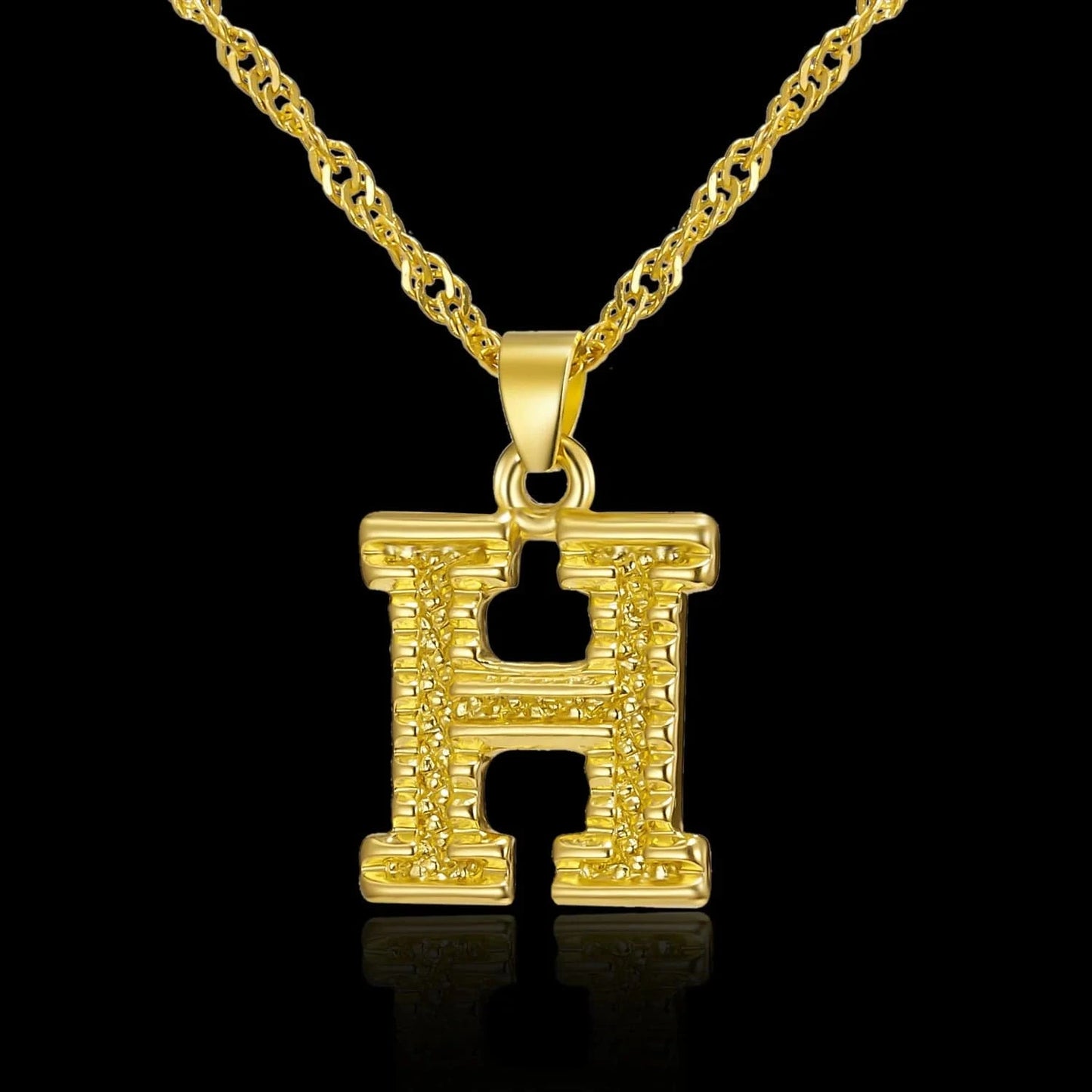 Ebay Hot Selling Gold Plated Jewelry A to Z Alphabet Initial Letter Pendant Necklaces