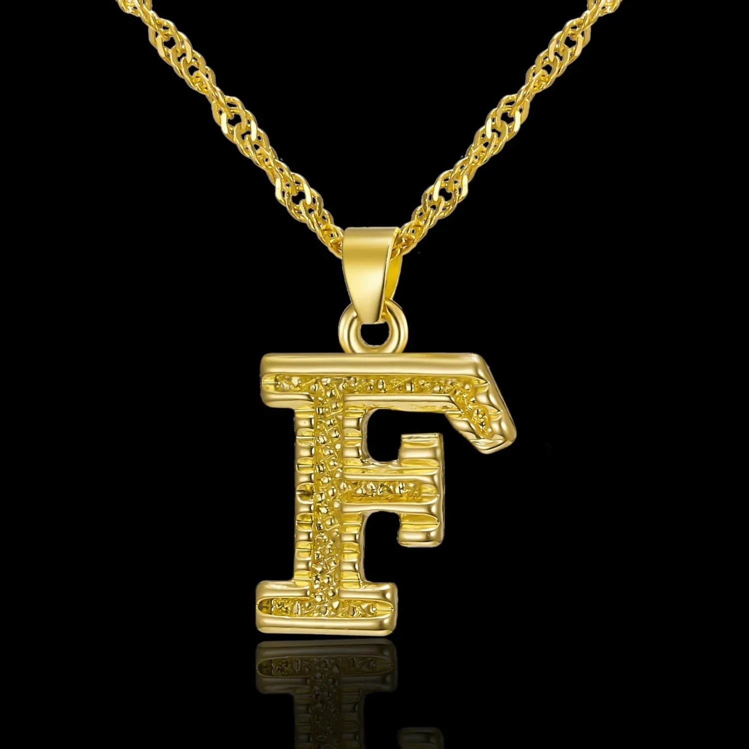 Ebay Hot Selling Gold Plated Jewelry A to Z Alphabet Initial Letter Pendant Necklaces
