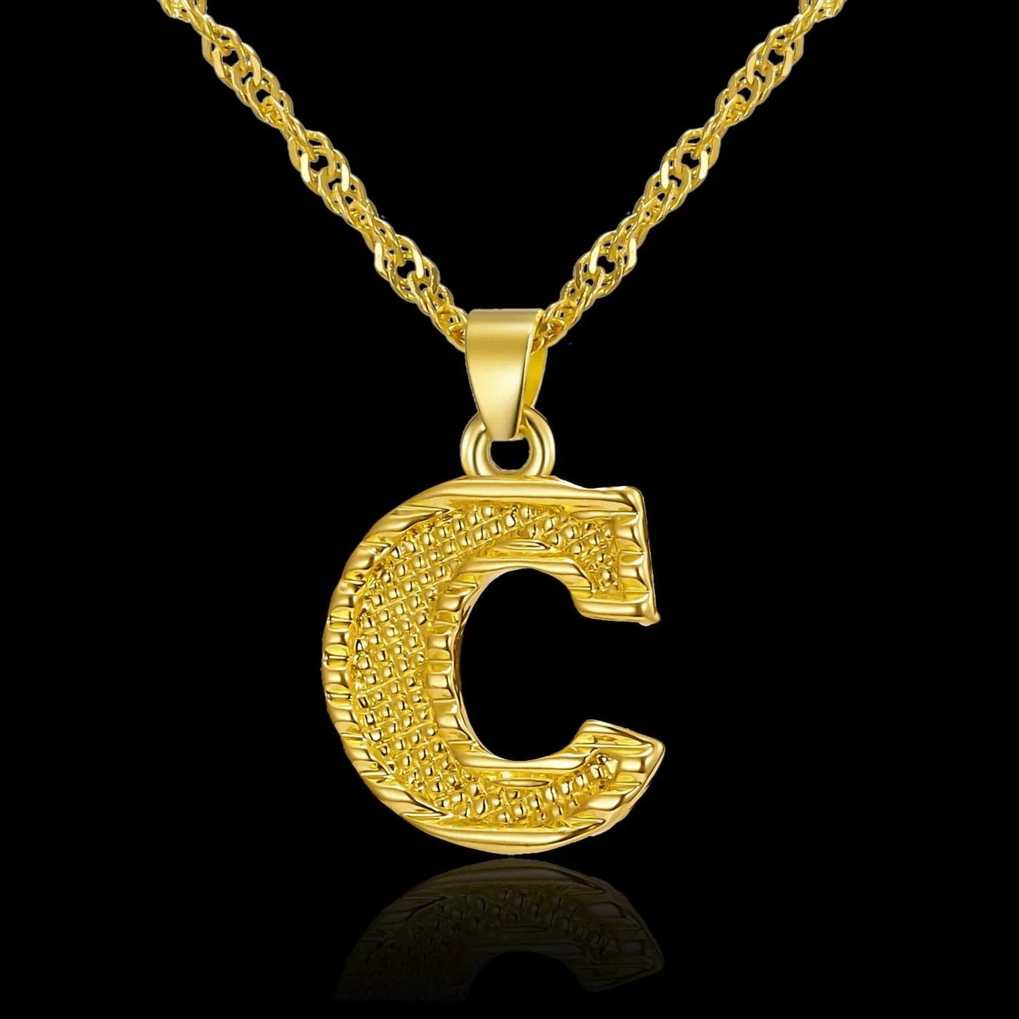 Ebay Hot Selling Gold Plated Jewelry A to Z Alphabet Initial Letter Pendant Necklaces