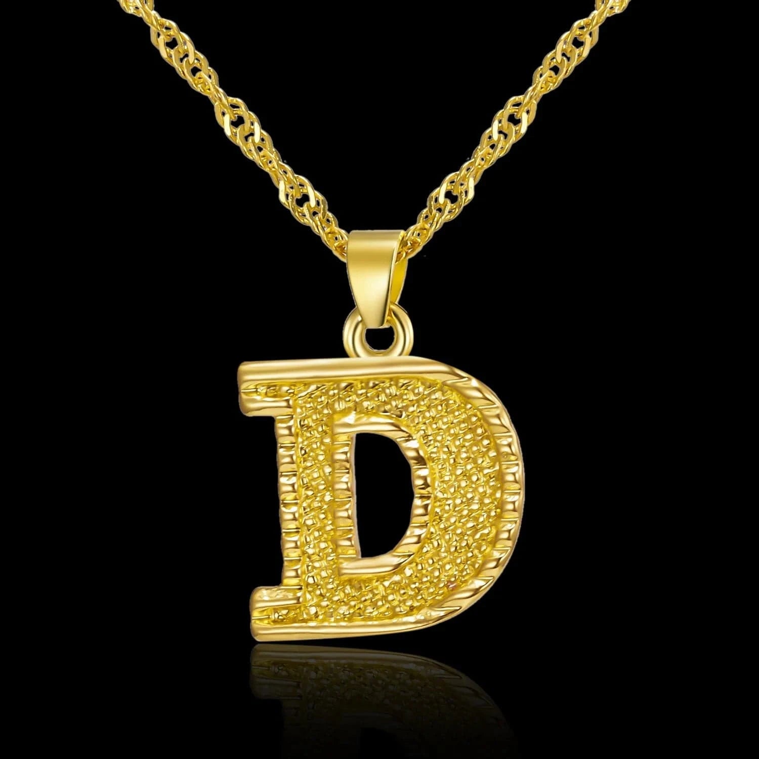 Ebay Hot Selling Gold Plated Jewelry A to Z Alphabet Initial Letter Pendant Necklaces
