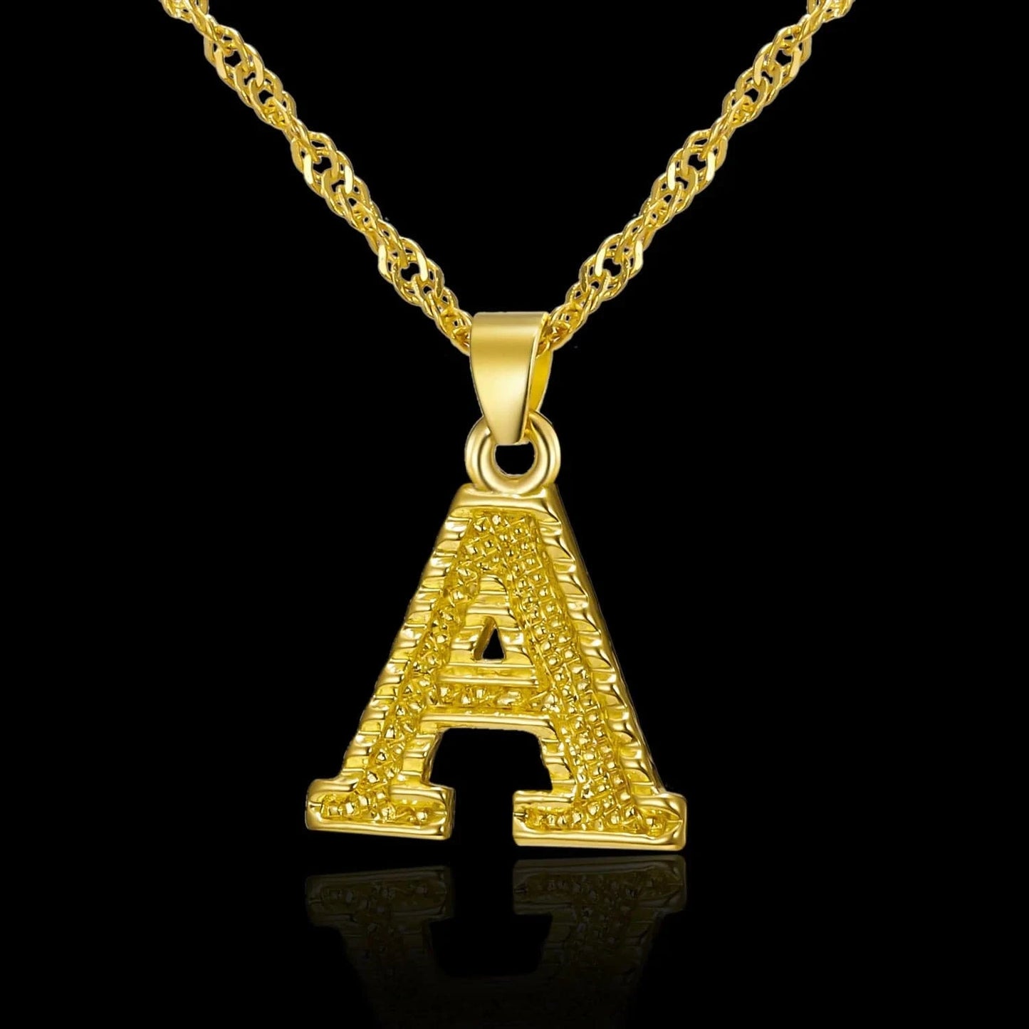 Ebay Hot Selling Gold Plated Jewelry A to Z Alphabet Initial Letter Pendant Necklaces