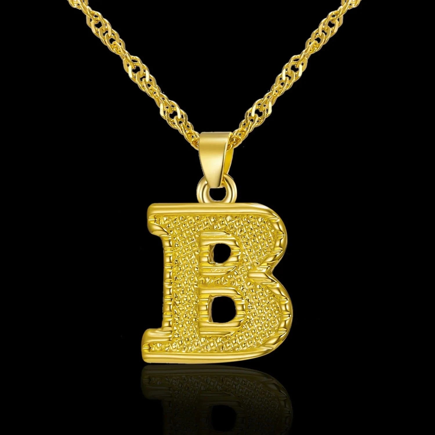 Ebay Hot Selling Gold Plated Jewelry A to Z Alphabet Initial Letter Pendant Necklaces
