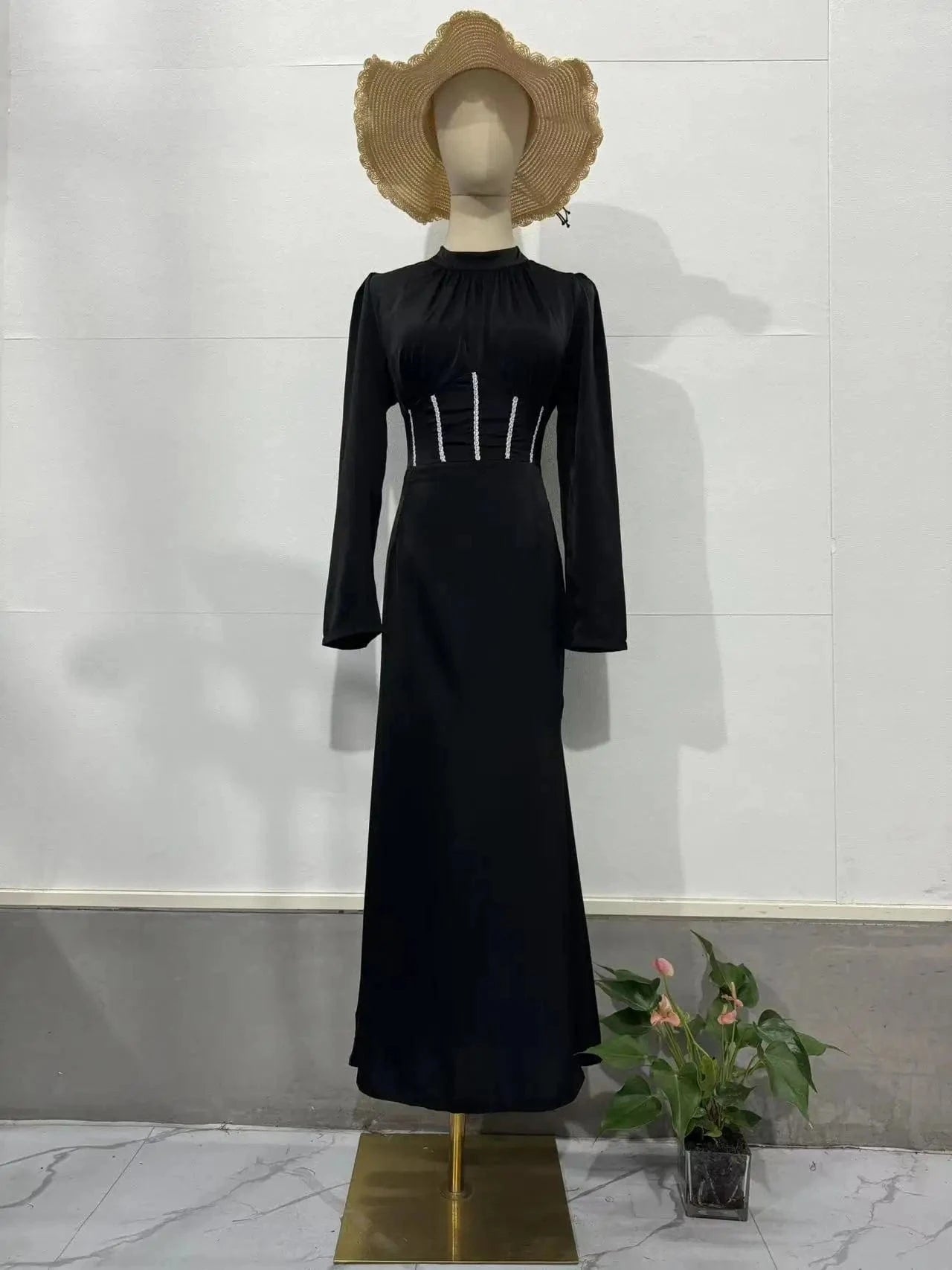 Eid Ramadan Party Dress for Women Abaya Morocco Arabia Dubai Dresses Slim Fit Abayas Kaftan Islam Dubai Arab Long Robe 2024