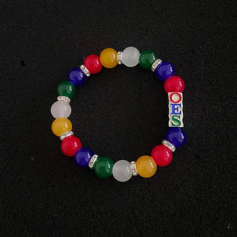 elastic bracelet / 19CM / oes Exquisite Greek Letter Sorority Zeta Phi Beta Bracelet Blue and White ZPB Pearl Bracelet New Fashion Women's  Elastic Bracelets