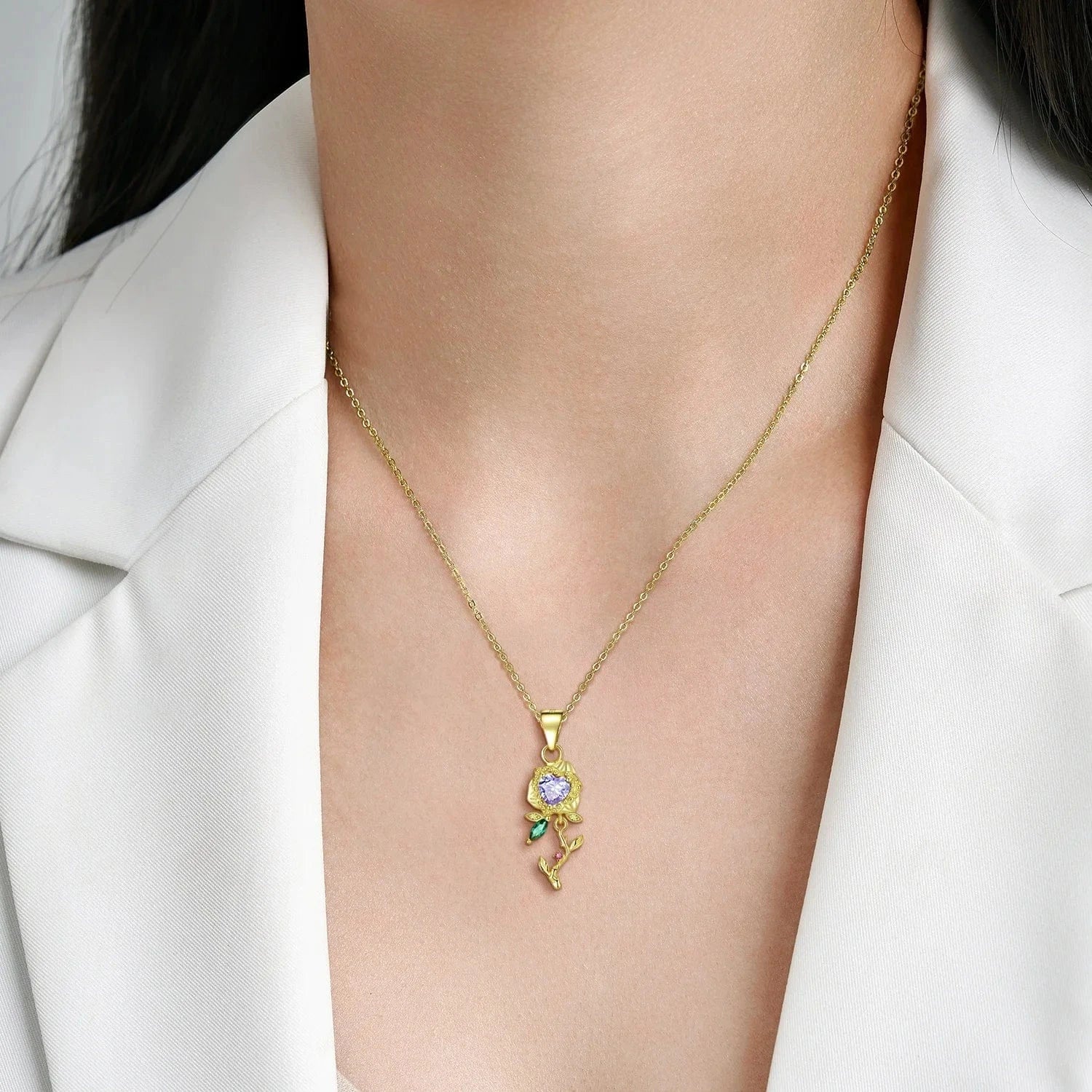 Elegant 12 Birth Flowers Pendants for Necklace Authentic 925 Sterling Silver Pendant for Women Fine Necklaces jewelry Girl Gift
