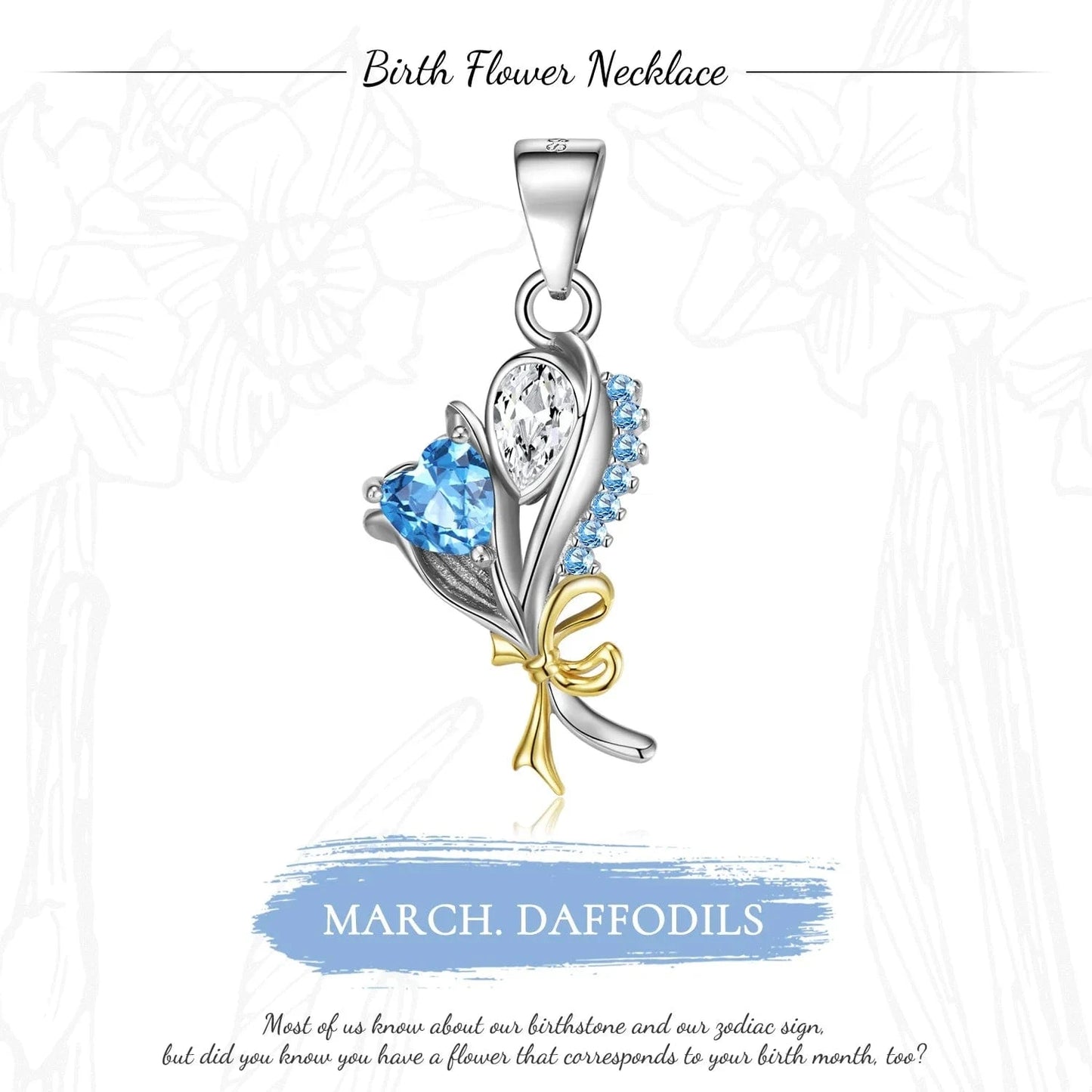 Elegant 12 Birth Flowers Pendants for Necklace Authentic 925 Sterling Silver Pendant for Women Fine Necklaces jewelry Girl Gift