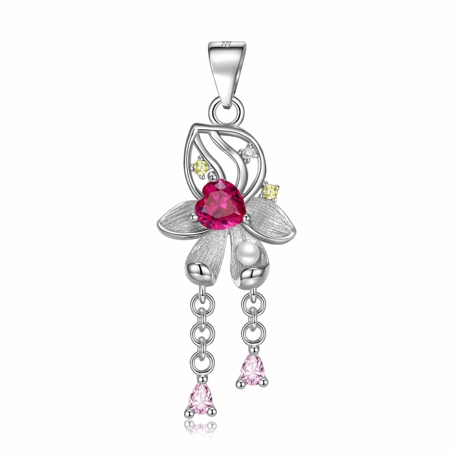 Elegant 12 Birth Flowers Pendants for Necklace Authentic 925 Sterling Silver Pendant for Women Fine Necklaces jewelry Girl Gift