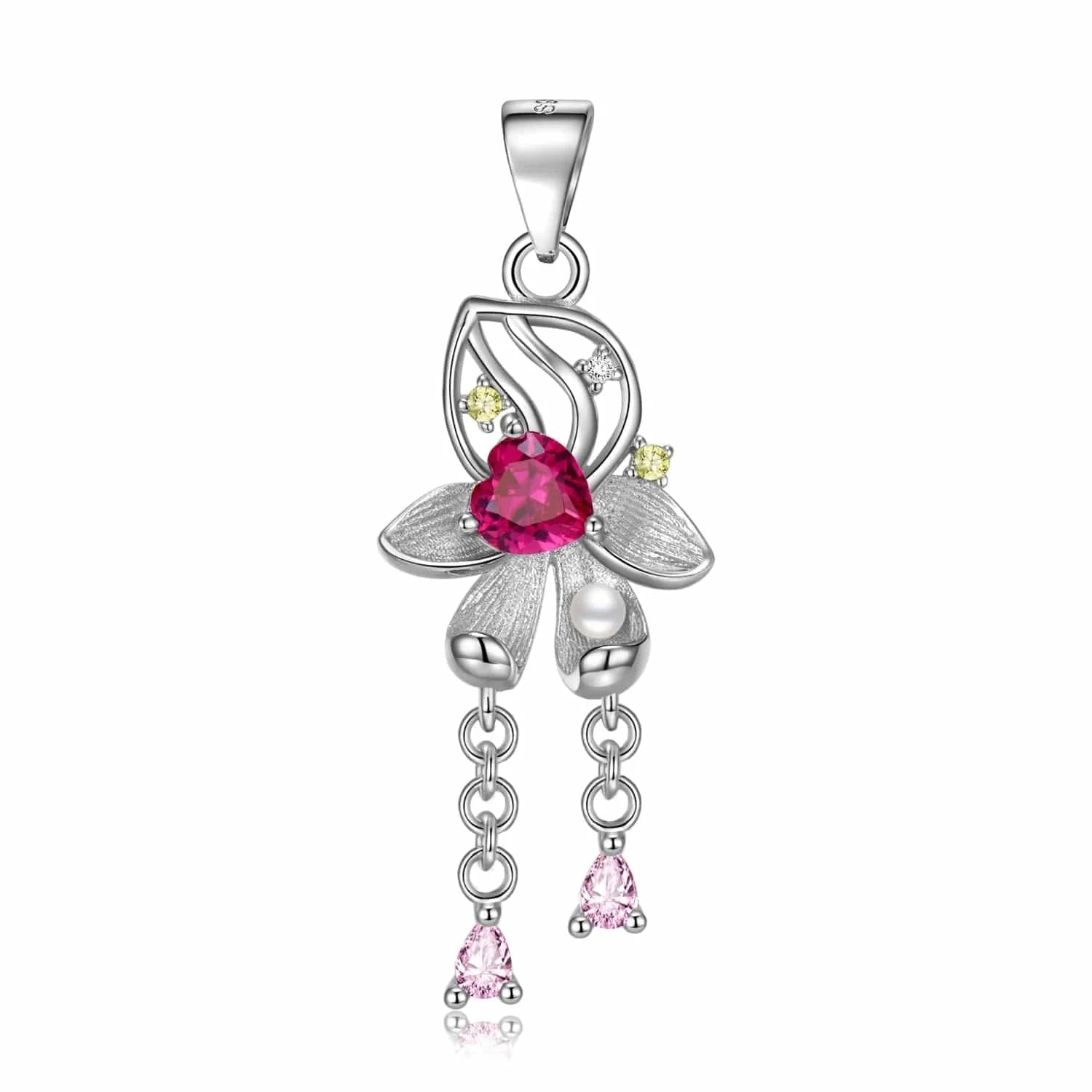Elegant 12 Birth Flowers Pendants for Necklace Authentic 925 Sterling Silver Pendant for Women Fine Necklaces jewelry Girl Gift