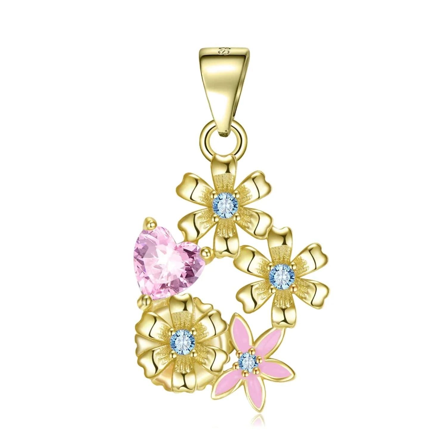 Elegant 12 Birth Flowers Pendants for Necklace Authentic 925 Sterling Silver Pendant for Women Fine Necklaces jewelry Girl Gift