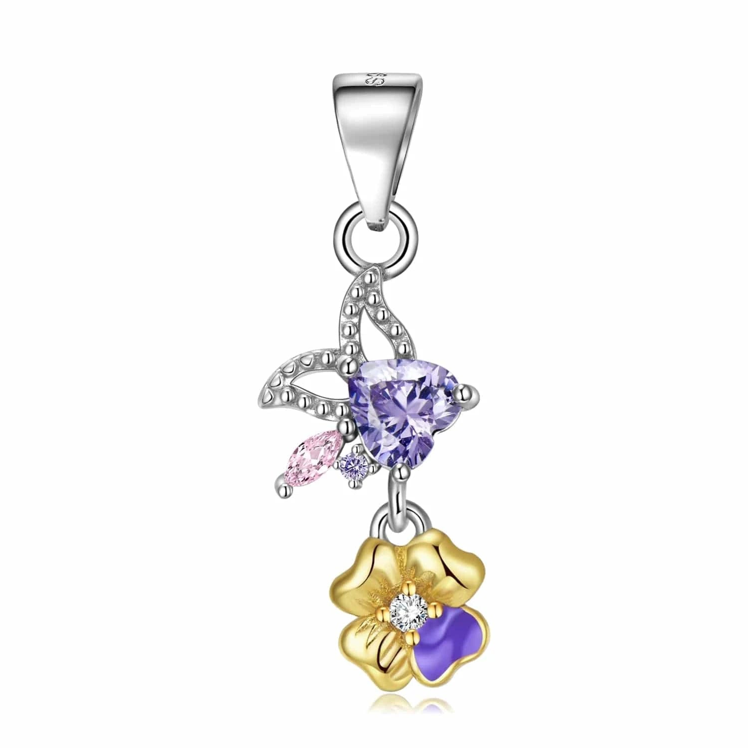 Elegant 12 Birth Flowers Pendants for Necklace Authentic 925 Sterling Silver Pendant for Women Fine Necklaces jewelry Girl Gift