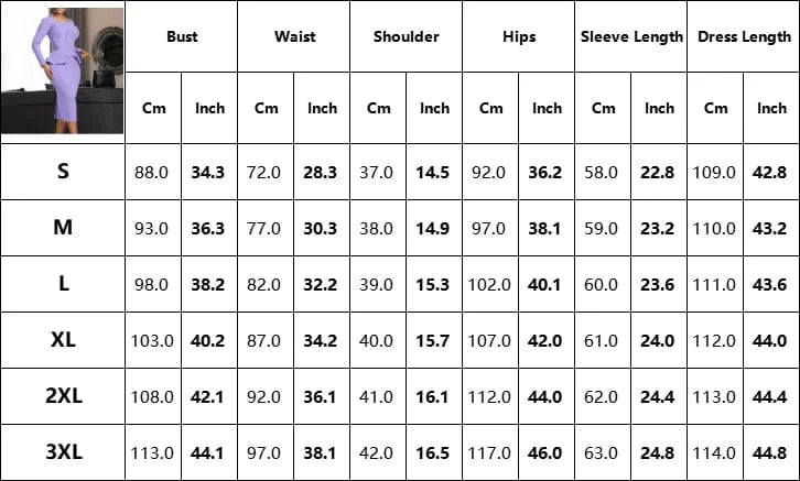 Elegant Bodycon Dresses for Women Square Neck Full Sleeve Ruffles Package Hips Mid Calf Formal Business Work Vestidos Mujer Robe
