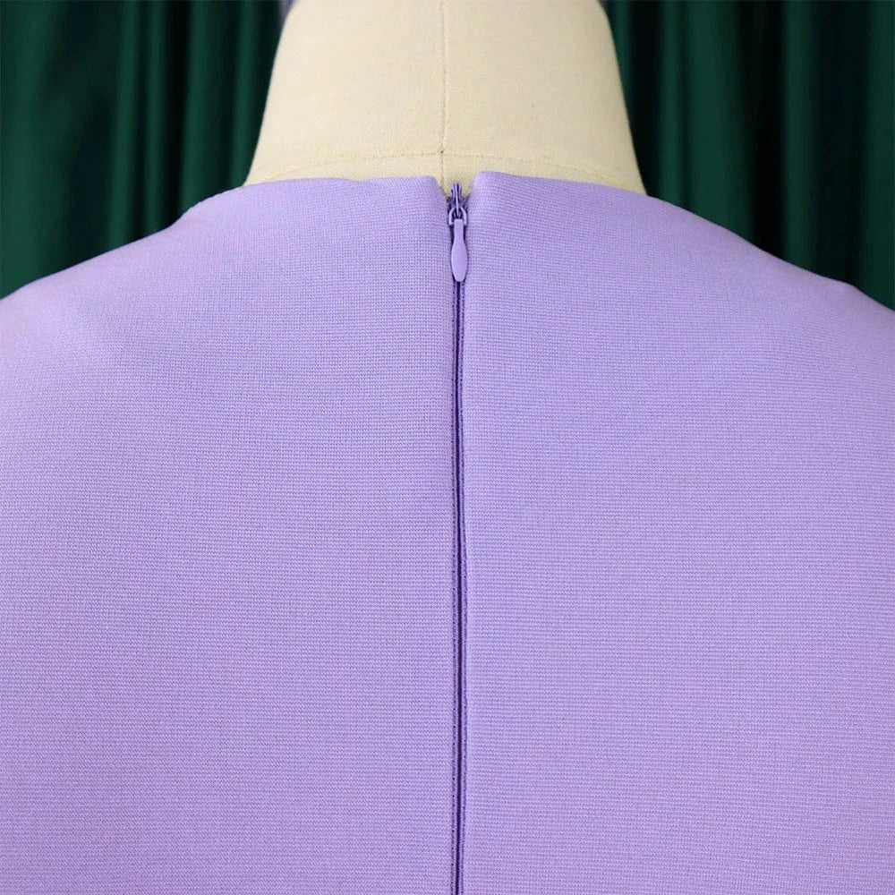 Elegant Bodycon Dresses for Women Square Neck Full Sleeve Ruffles Package Hips Mid Calf Formal Business Work Vestidos Mujer Robe