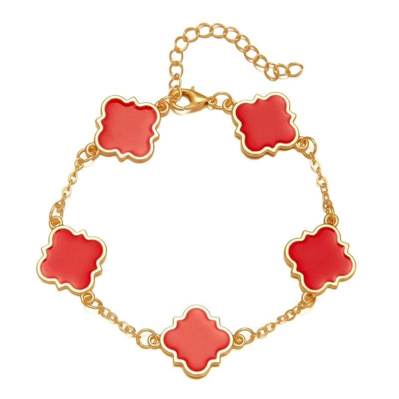 Elegant Earrings / BR23Y0886-2 Rinhoo Black Color Ear Women's Girls Classic Cute Fresh Lucky Four-Leaf Clover Shape Ear Stud Earrings Fashion Jewelry