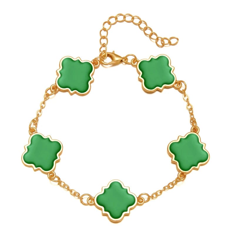 Elegant Earrings / BR23Y0886-4 Rinhoo Black Color Ear Women's Girls Classic Cute Fresh Lucky Four-Leaf Clover Shape Ear Stud Earrings Fashion Jewelry