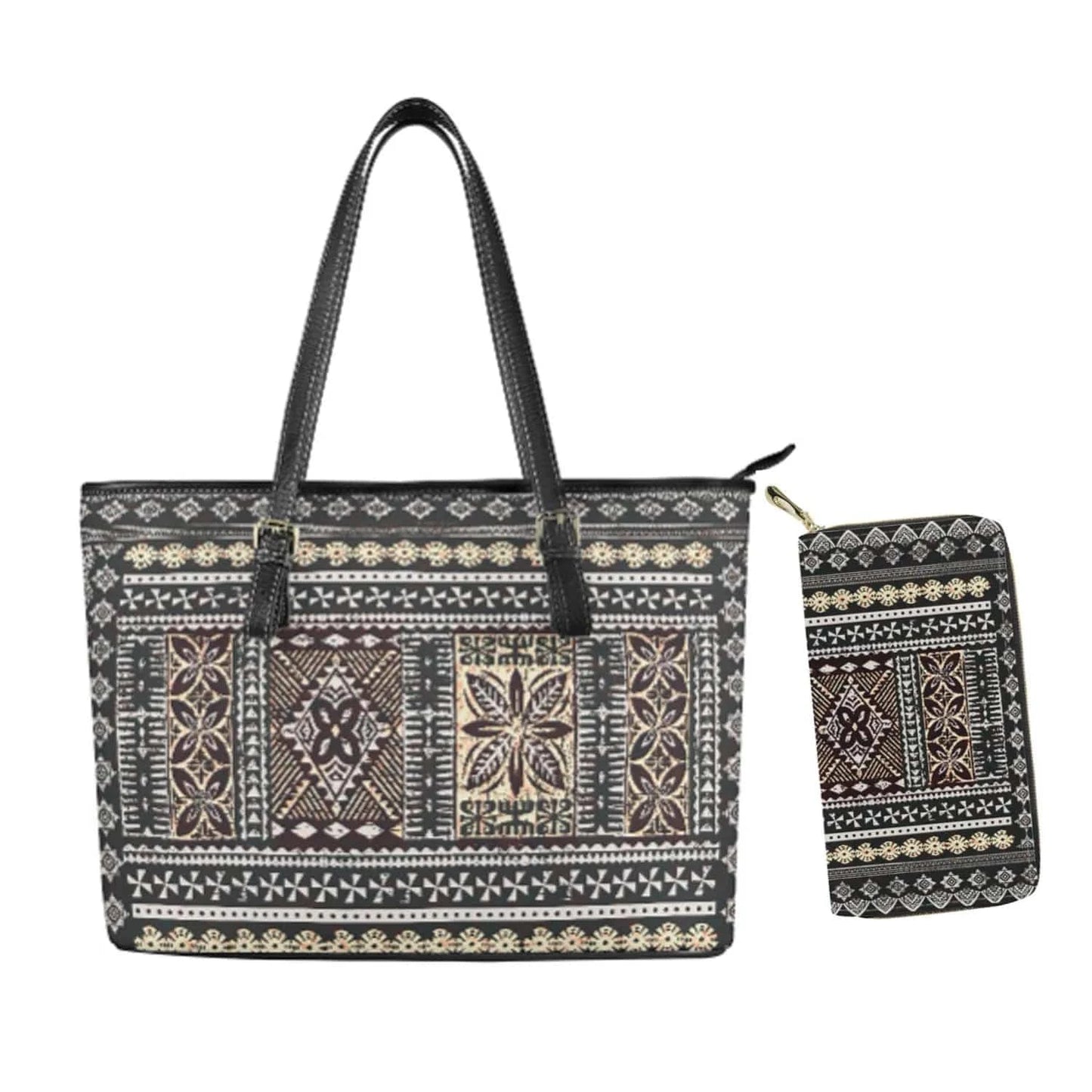 Elegant Long Party Dresses and Polynesian Tribal Tapa Print Puletasi Dress Pacific Island Print Custom Long Gown Evening Dress