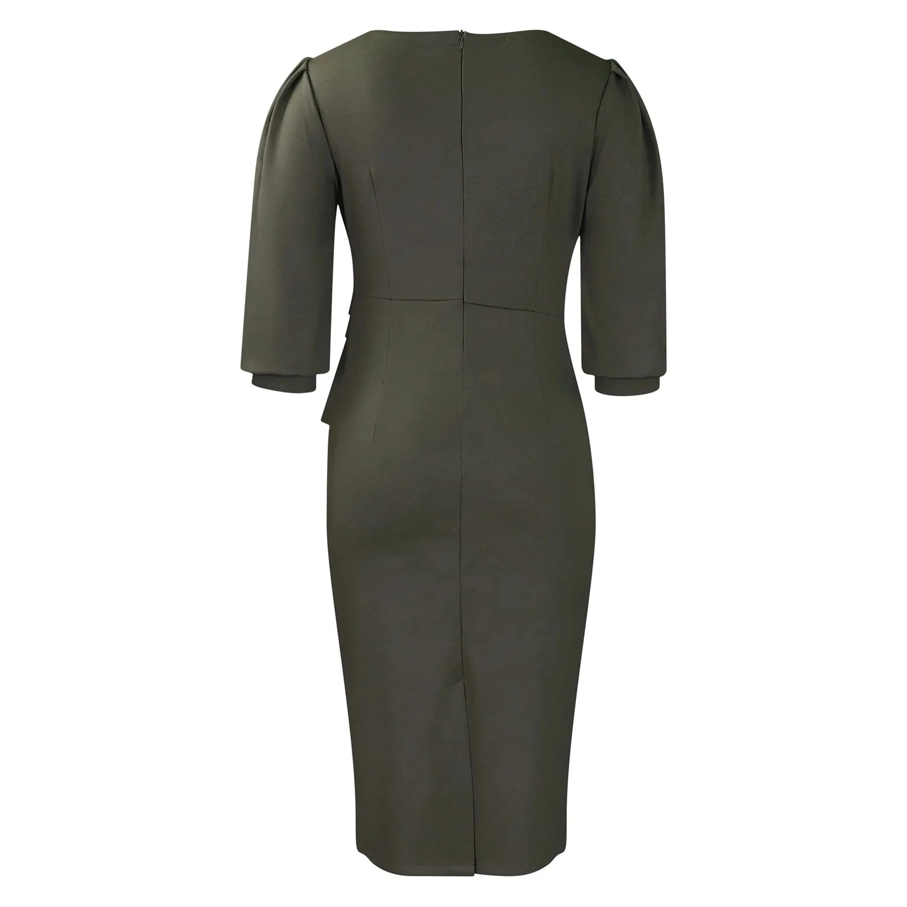 Elegant Office Dresses for Women O Neck Half Sleeve Sheath Package Hips Formal Business Work Wear Vestidos Mujer Dress Clothes