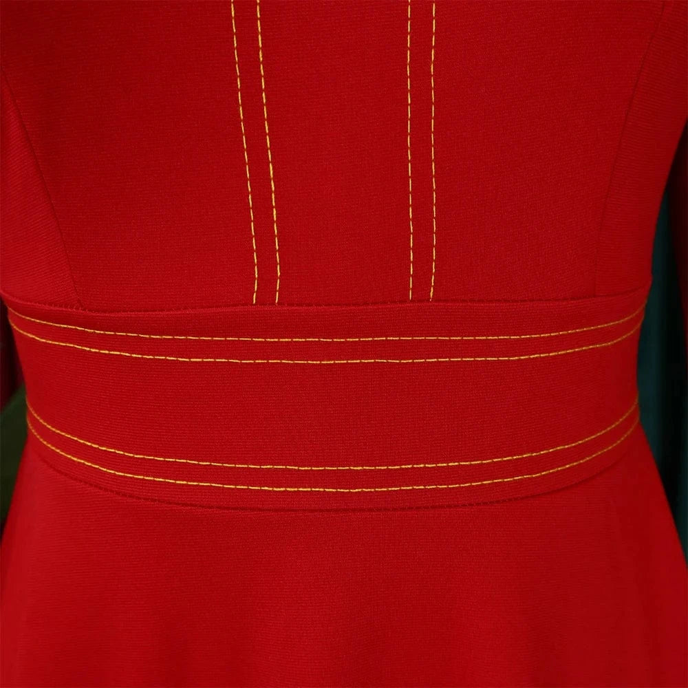 Elegant Party Dresses for Women 2024 Luxury O Neck Three Quarter Sleeve High Waisted Pleated A Line Mid Calf Birthday Dress Robe