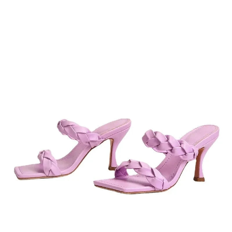 Elegant Party Square Toe Buckle Strap Femmes Sexy Stiletto  wholesale strappy high heels luxury shoes women high quality heels