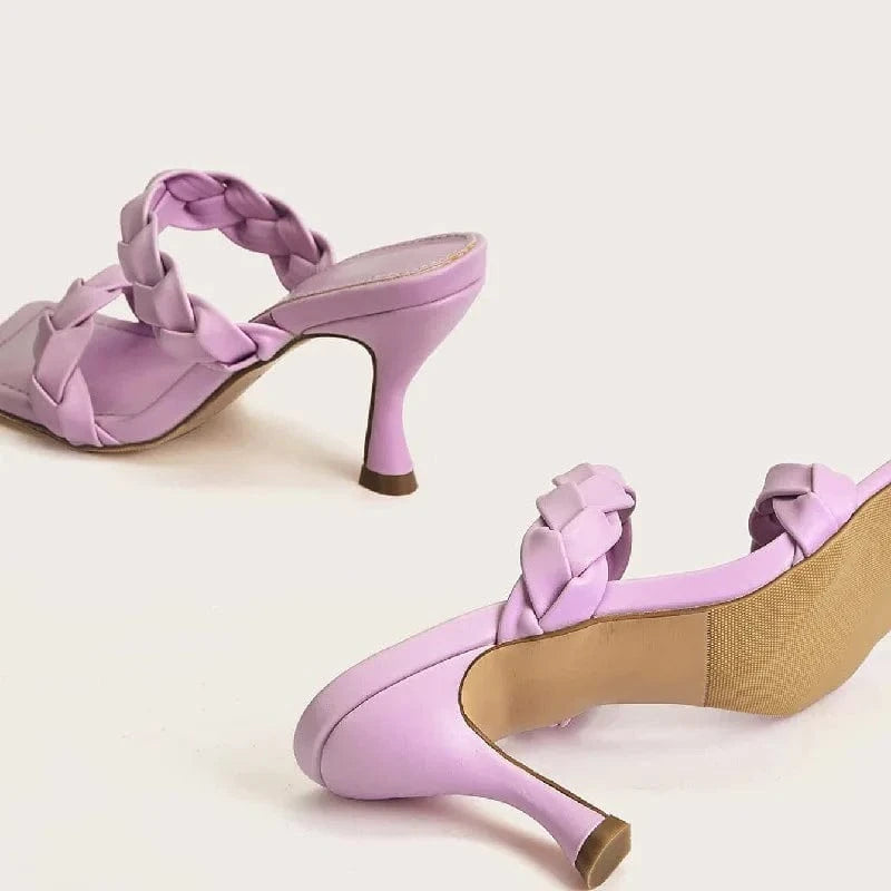 Elegant Party Square Toe Buckle Strap Femmes Sexy Stiletto  wholesale strappy high heels luxury shoes women high quality heels