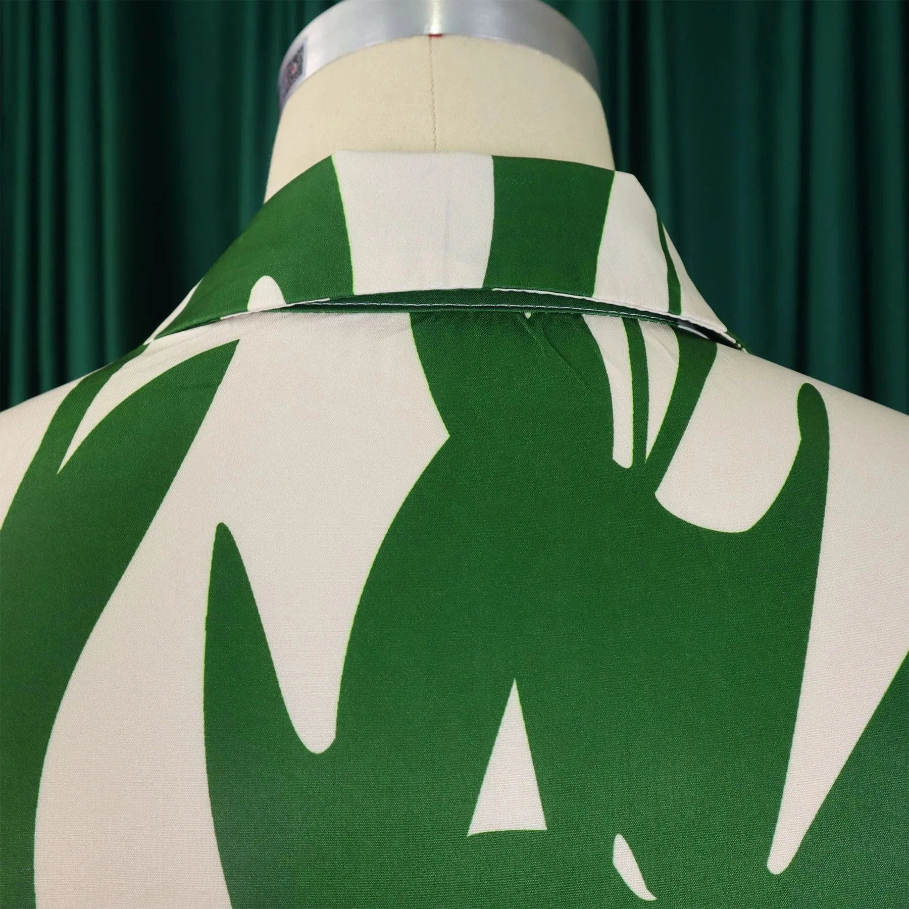 Elegant Printed Dresses Woman 2024 Turn Down Collar Single Breasted Full Sleeve Asymmetric Ankle Length Fashion Birthday Dress