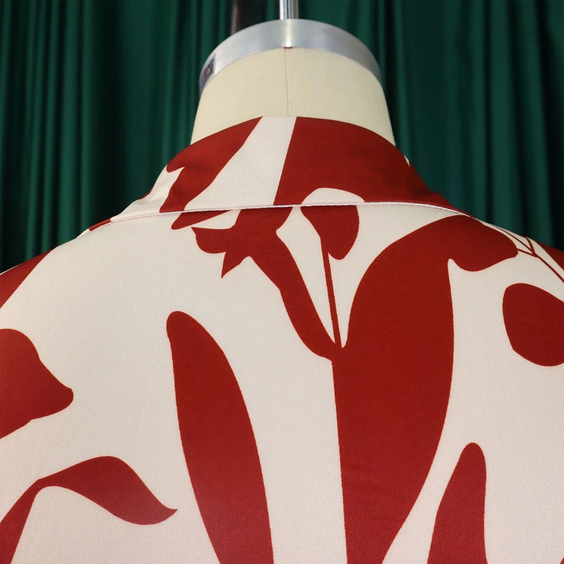 Elegant Printed Dresses Woman 2024 Turn Down Collar Single Breasted Full Sleeve Asymmetric Ankle Length Fashion Birthday Dress