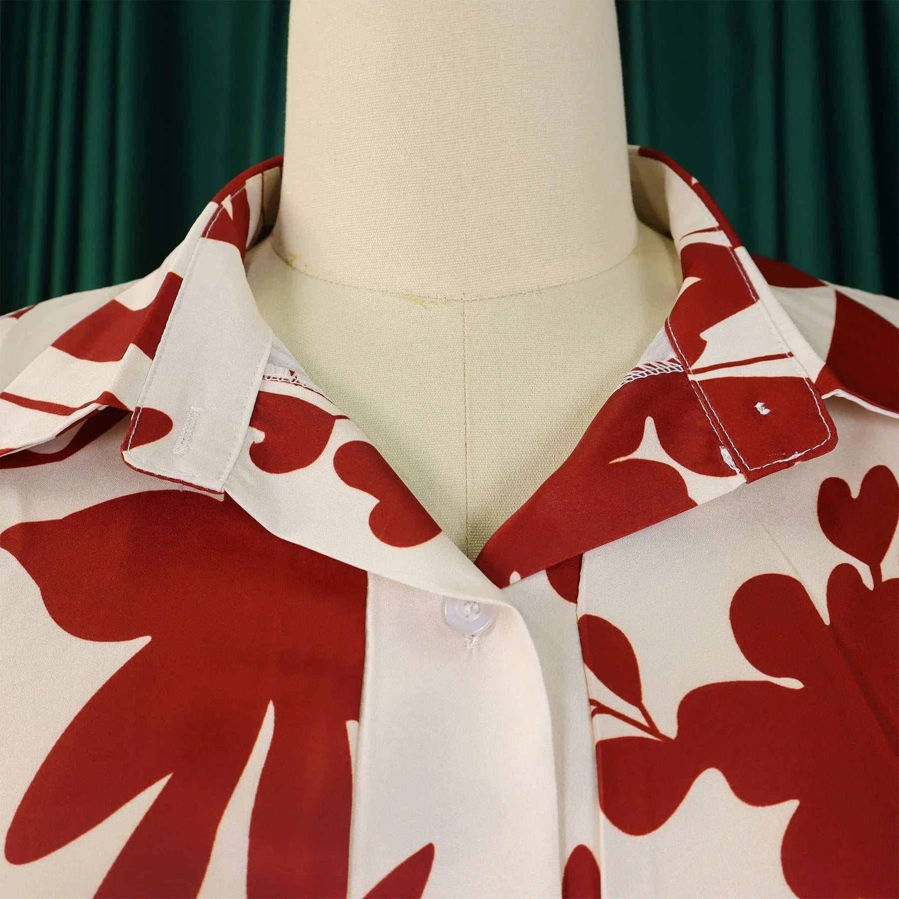 Elegant Printed Dresses Woman 2024 Turn Down Collar Single Breasted Full Sleeve Asymmetric Ankle Length Fashion Birthday Dress