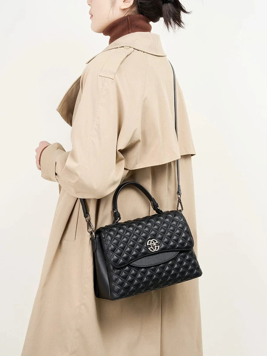 Elegant Trendy Ladies Genuine Leather New Fashion Handbags Lady Woman Hand Shoulder Crossbody Bags For Women Satchels Purses