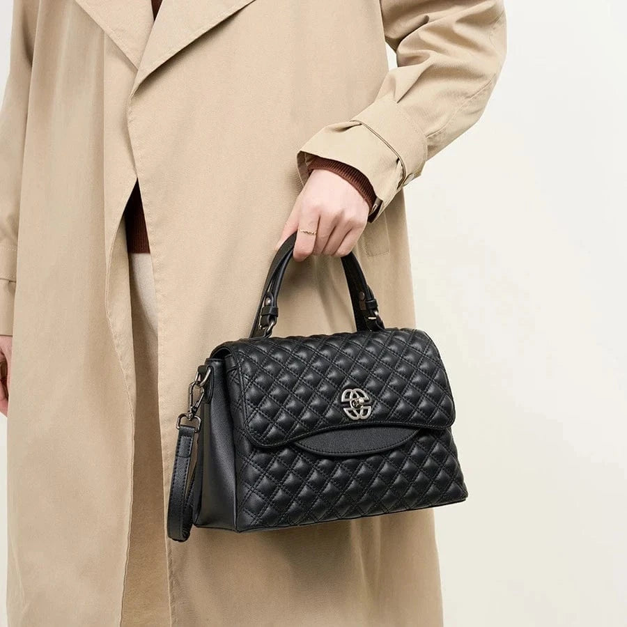 Elegant Trendy Ladies Genuine Leather New Fashion Handbags Lady Woman Hand Shoulder Crossbody Bags For Women Satchels Purses
