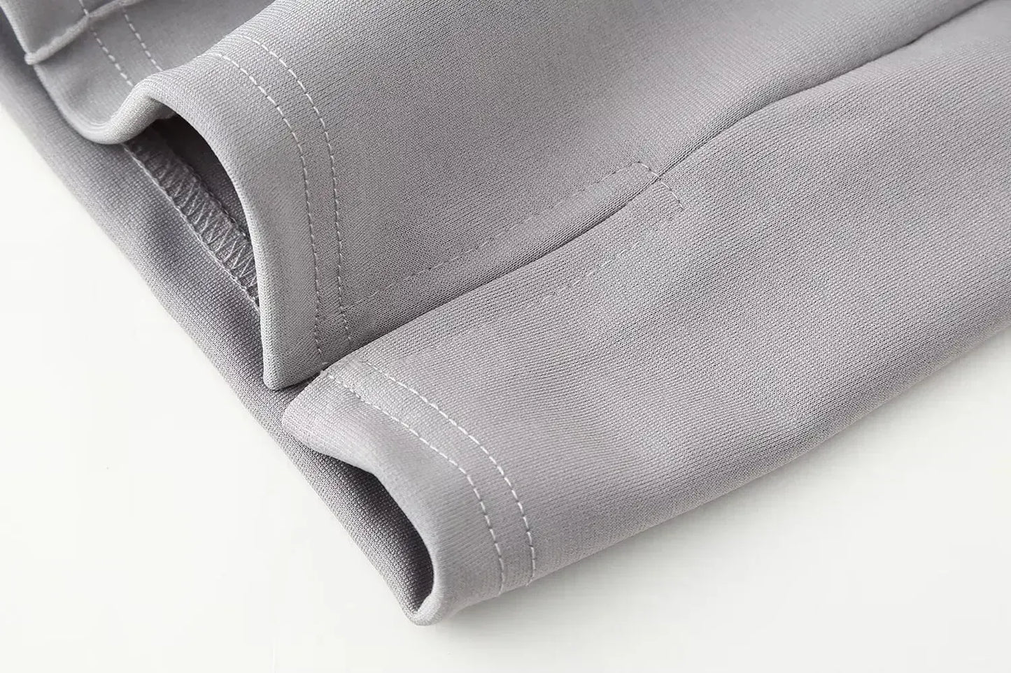 Elegant Women Casual Solid Pants Suits Round Neck Full Sleeve Shirt Wise Leg Straight Pant Suit Lady New Basic 2 Pieces Set 2025