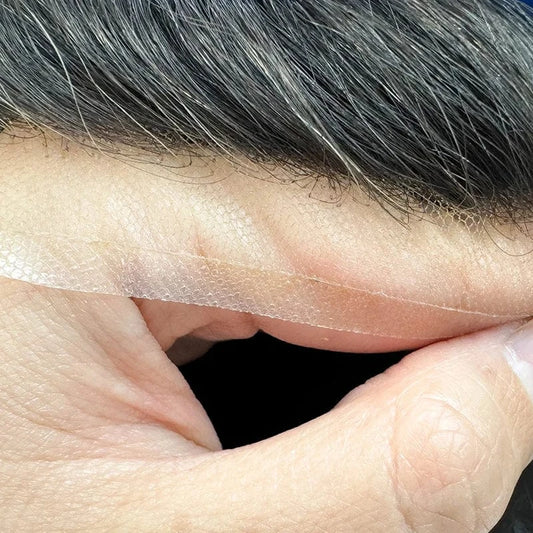 EMEDA French full lace remy hair piece men's toupee hair replacement system for men prosthetic stock