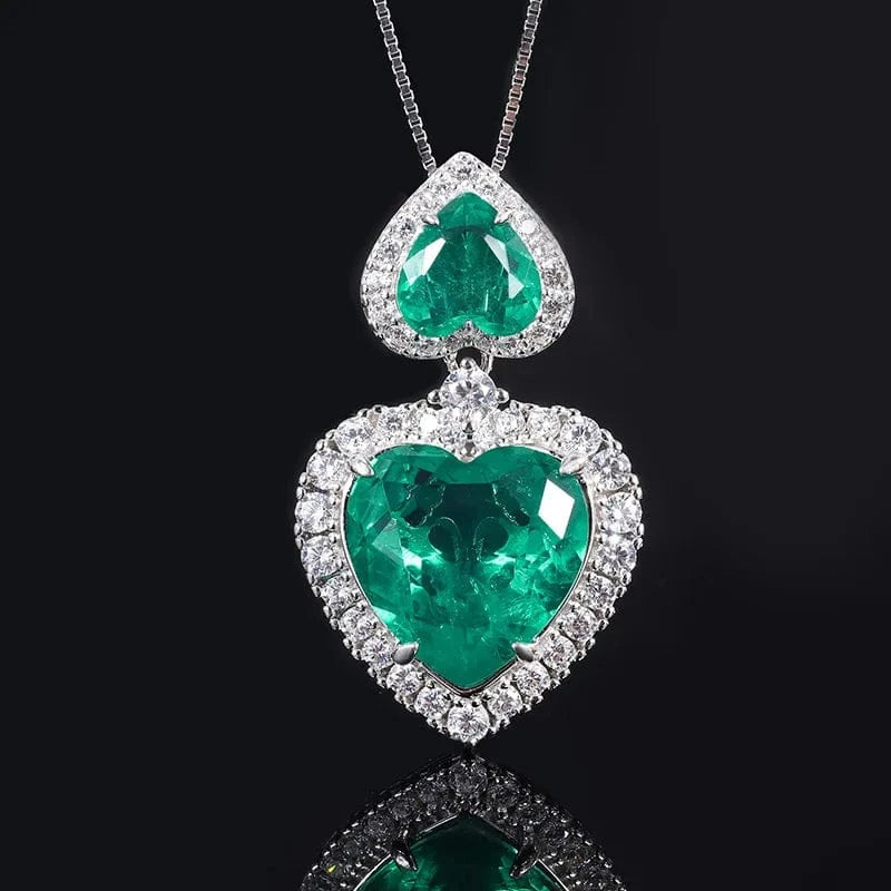 Emerald pendant with chain ADODO jewelry Fashion Women 18k Gold Plated Designer Luxury Waterproof Stainless Steel Jewelry Set Bracelet Necklace Jewelry