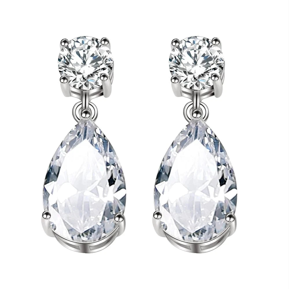 EP045 White RAKOL EP091 fine jewelry  gold plated cubic zirconia earrings women  diamond drop  studs earrings jewelry