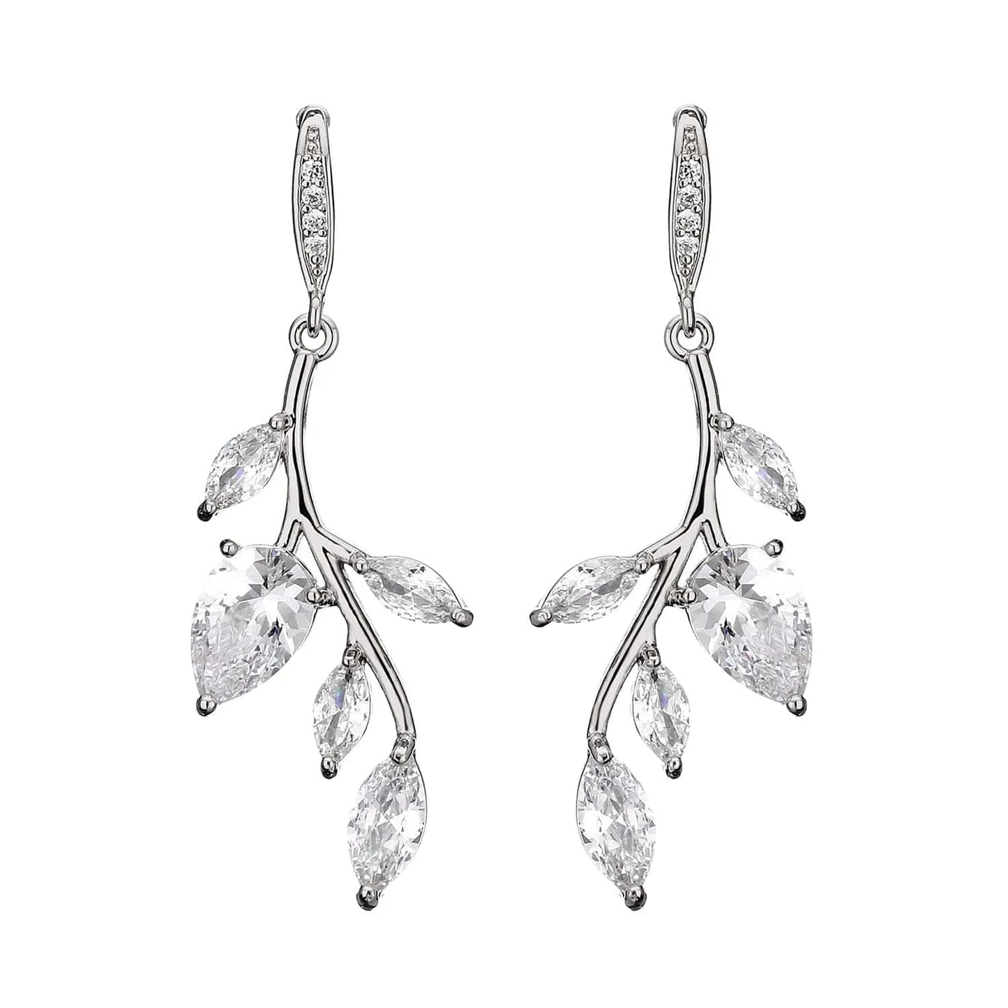 EP1111 White RAKOL  EP2144 wholesale luxury  gold plated women's long earings jewelry 2022 bridal big  statement earrings  jewelry women