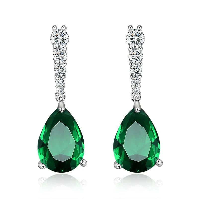 EP2133 Green RAKOL EP2040  luxury women's gold plated diamond drop earrings bridal  earrings jewelry  2022
