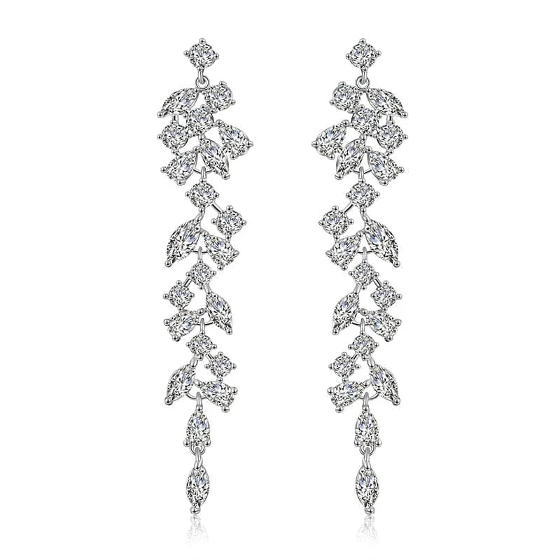 EP2232 White RAKOL EP2526 2022 Fine Luxury Long Earrings Jewelry Women Gold plated  Cubic Zirconia Bridal Drop Earrings