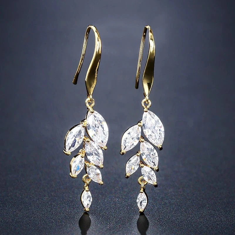 EP2391 Gold RAKOL EP2526 2022 Fine Luxury Long Earrings Jewelry Women Gold plated  Cubic Zirconia Bridal Drop Earrings