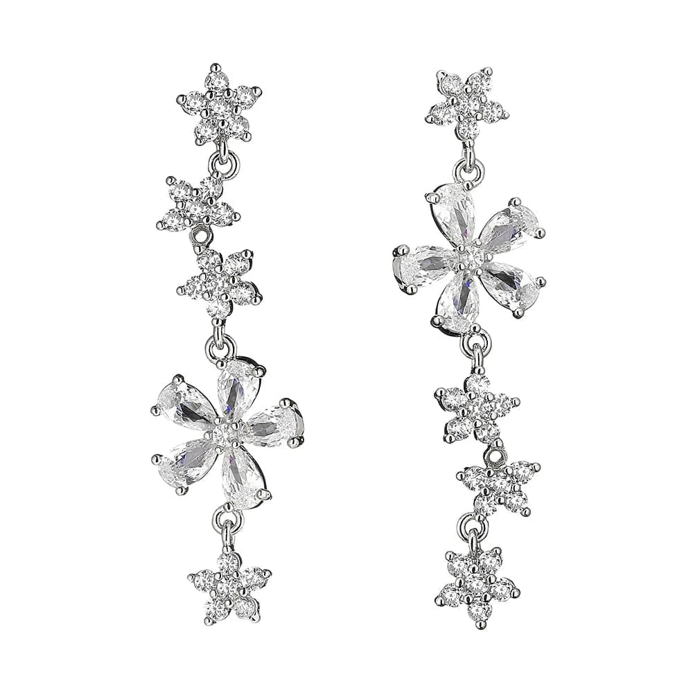 EP2448 White RAKOL EP2526 2022 Fine Luxury Long Earrings Jewelry Women Gold plated  Cubic Zirconia Bridal Drop Earrings