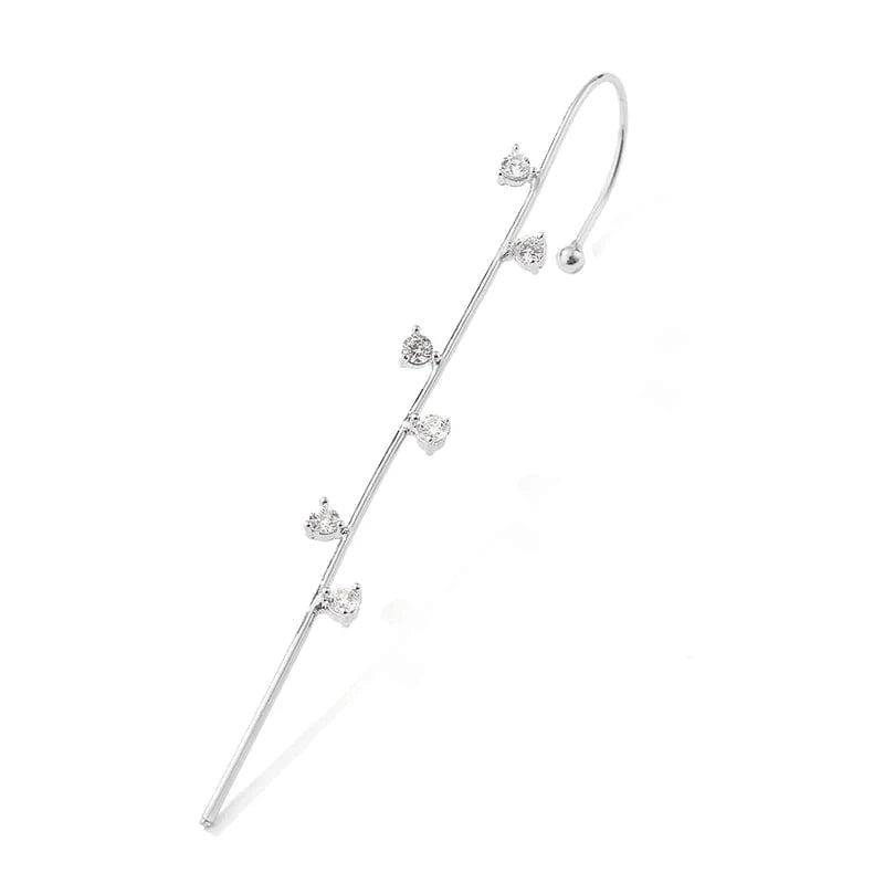 EP2588 White RAKOL EP5002 Wholesale Fashion Jewelry Earrings Women Stainless Steel Earrings Jewelry Piercing Ear Crawler Hook Earrings Set