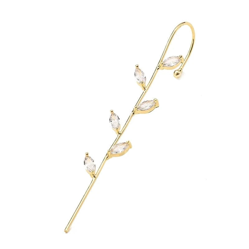 EP2590 Gold RAKOL  EP2589  wholesale Women's minimalist korean fashion  ear cuff earrings gold plated custom rhinestone cuff earrings