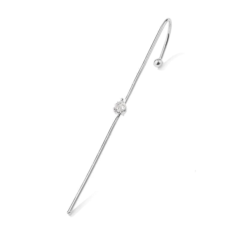 EP2593 White RAKOL EP5002 Wholesale Fashion Jewelry Earrings Women Stainless Steel Earrings Jewelry Piercing Ear Crawler Hook Earrings Set