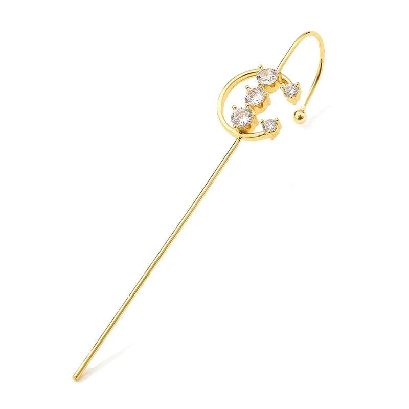 EP2594 Gold RAKOL EP5002 Wholesale Fashion Jewelry Earrings Women Stainless Steel Earrings Jewelry Piercing Ear Crawler Hook Earrings Set