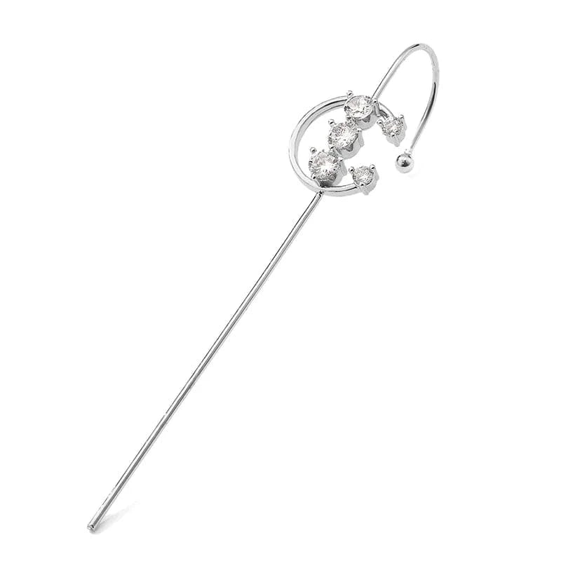 EP2594 White RAKOL EP5002 Wholesale Fashion Jewelry Earrings Women Stainless Steel Earrings Jewelry Piercing Ear Crawler Hook Earrings Set